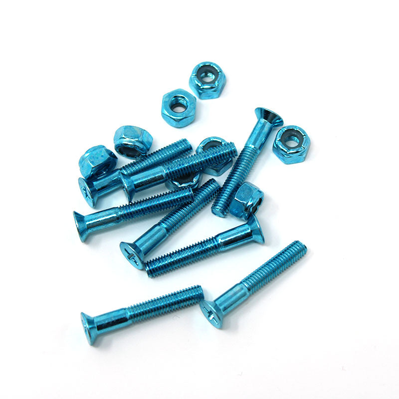 Skate Hardware Kit Blue Chrome Moonshine Mfg