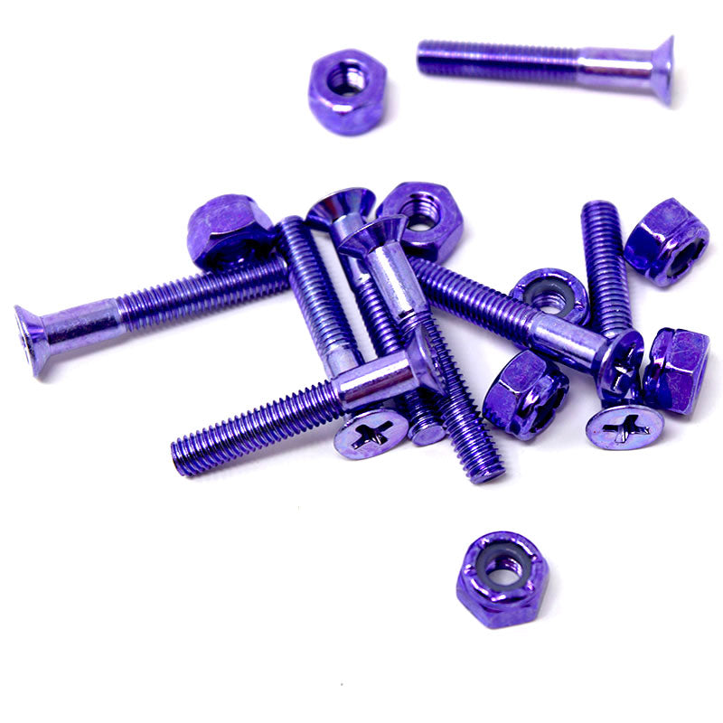Skate Hardware Kit Purple Chrome Moonshine Mfg