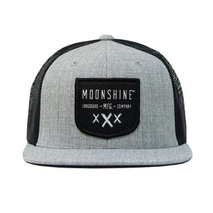 Moonshine Shield Snapback - Grey/Black Mesh - Moonshine Mfg