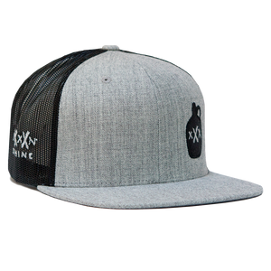 Moonshine Jug Snapback - Heather Grey/Black Mesh - Moonshine Mfg