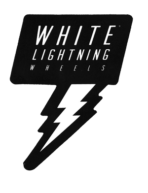 White Lightning Bolt Sticker - Moonshine Mfg