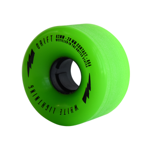 62mm DRIFT Green Wheel Set (80A, Centerset) - Moonshine Mfg