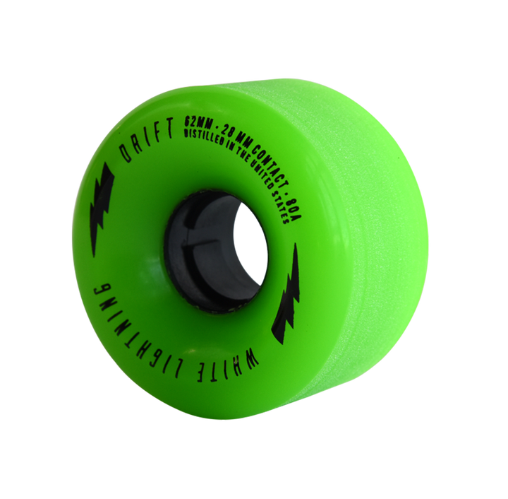 62mm DRIFT Green Wheel Set (80A, Centerset) - Moonshine Mfg