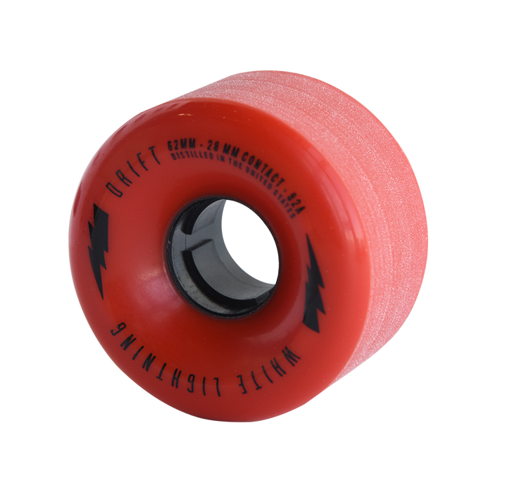 62mm DRIFT Red Wheel Set (82A, Centerset) - Moonshine Mfg